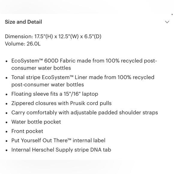 NWT: Herschel Classic XL Backpack (Grey) - Picture 6 of 6